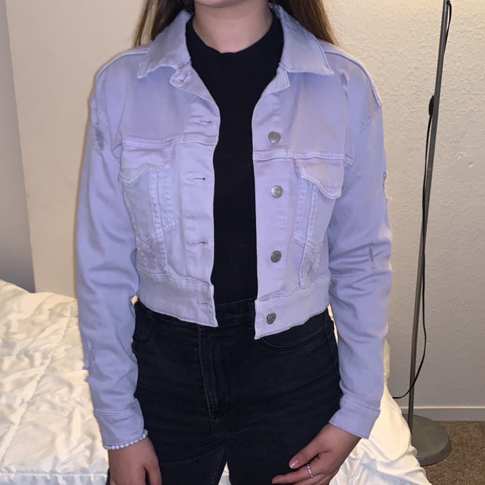 Wild Fable Cropped Denim Jacket Size Small - Picture 1 of 4